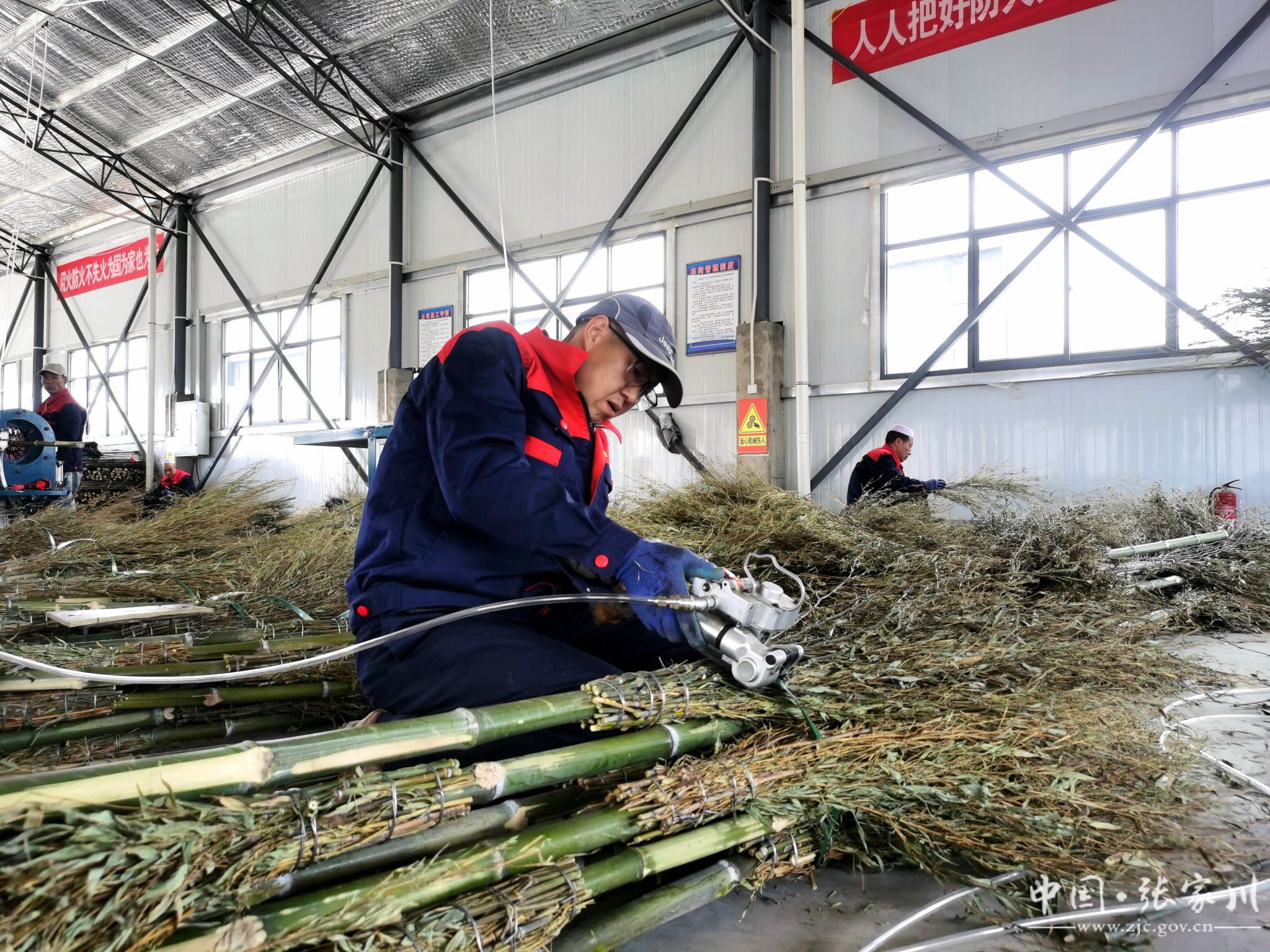 强信心促发展胡川镇小扫帚扎成大产业